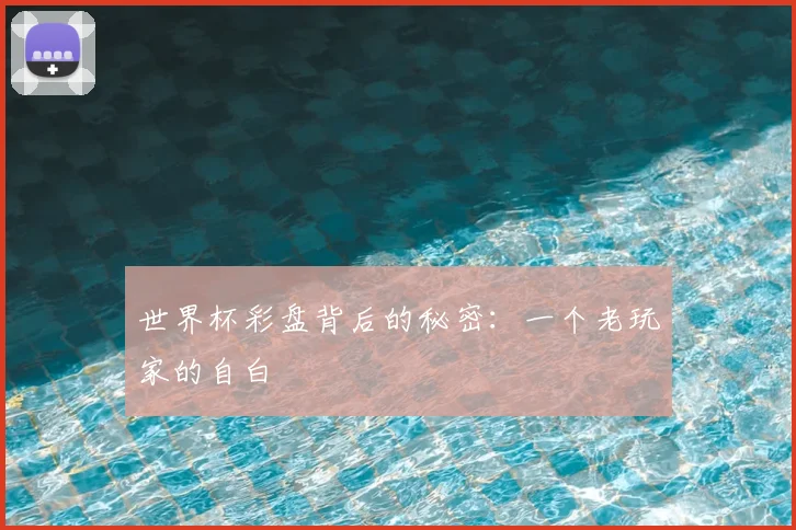 世界杯彩盘背后的秘密:一个老玩家的自白